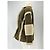 Drome Leder- und Kunstfellmantel Khaki - Ansicht 4