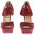 Christian Louboutin Sandali con tacco in camoscio rosso - vista 5