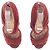 Christian Louboutin Sandali con tacco in camoscio rosso - vista 7