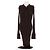 Autre Marque Vestido largo marrón de viscosa con botones GALVAN LONDON Castaño