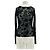 Autre Marque Top NIA nero con stampa floreale e maniche lunghe