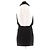 Abito nero Balmain con collo halter senza maniche - vista 2
