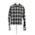 Camicia Alanui a quadri bianca e nera cotone S Nero