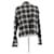Camicia Alanui a quadri bianca e nera cotone S Nero - vista 2