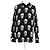 Saint Laurent Camicia nera con stampa Nero