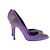 Décolleté Sergio Rossi in raso di seta viola e strass Porpora - vista 2