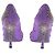 Décolleté Sergio Rossi in raso di seta viola e strass Porpora - vista 5