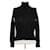 T By Alexander Wang Rollkragenpullover aus Wolle Schwarz