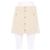 Falda de lana blanca Céline con botones dorados Blanco