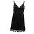 Khaite kurzes schwarzes Kleid mit Spitzen Trägern