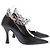 The Kooples Schwarze Lederpumps mit silberner Kette - Ansicht 2