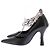 The Kooples Schwarze Lederpumps mit silberner Kette - Ansicht 3