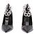 The Kooples Schwarze Lederpumps mit silberner Kette - Ansicht 4