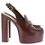 Gucci Mule con tacco e piattaforme "Horsebit" Bordò - vista 2