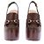 Gucci Mule con tacco e piattaforme "Horsebit" Bordò - vista 4