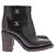 Botines de tacón de cuero negro Chanel con cierre CC - vista 2