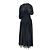 Robe longue noire drapée Leetha LEEM