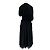 Robe longue noire drapée Leetha LEEM - vue 2