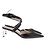 Autre Marque Mule BETTINA VERMILLON in pelle nera con tacco 7cm Nero - vista 2