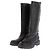 Autre Marque Botas altas de cuero negro ELLEME