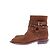 Saint Laurent Stivaletti marroni in camoscio con borchie Marrone - vista 3