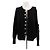 Preen By Thornton Bregazzi Schwarzer Cardigan mit Perlenverschluss aus Wolle