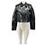 Khaite Kurze schwarze Lederjacke
