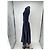 Autre Marque Langes marinefarbenes Kleid aus zwei Materialien Marineblau - Ansicht 4