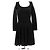 Alaïa Skaterkleid Schwarz Viscose