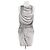 Balmain Vestido de strass con estampado Gris antracita