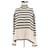 Totême Gestreifter Rollkragenpullover Beige  - Ansicht 1