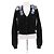 Miu Miu Schwarze Strickjacke mit blauen Blumen