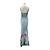 Rat & Boa Langes blaues Kleid mit rosa Mustern - Ansicht 2
