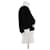 Maglione corto bianco e nero Prada con logo ricamato  - vista 3