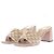 Prada Absatzsandalen aus besticktem Stoff Beige