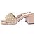 Prada Absatzsandalen aus besticktem Stoff Beige - Ansicht 3