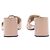 Prada Absatzsandalen aus besticktem Stoff Beige - Ansicht 5