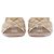 Prada Absatzsandalen aus besticktem Stoff Beige - Ansicht 8