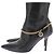 Louis Vuitton Botines de cuero negro con cadena dorada Talla 38 - vista 3