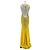 Autre Marque Vestido largo amarillo con strass - vista 2