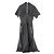 Bottega Veneta Maxi Kleid Schwarz mit Reißverschlüssen