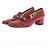 Gucci Lederloafers mit Absatz Rot