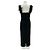 Staud Schwarzes Midikleid mit Federträgern - Ansicht 2