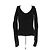 Bottega Veneta Top negro de mangas largas