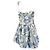 Autre Marque Abito corto SHONA JOY in cotone blu e bianco