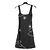Autre Marque CLIO PEPPIATT Schwarzes kurzes Kleid mit Perlen