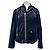 Autre Marque MODETROTTER Marineblaue Multizip-Jacke mit Gürtel