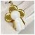 Portachiavi Vivienne di Louis Vuitton Bianco D'oro - vista 5