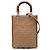 Fendi Tote Sunshine de tela técnica mini Zucca en relieve marrón Castaño Marrón claro