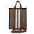 Burberry Small Monogram Stripe E-Canvas Portrait Tote Bag Braun